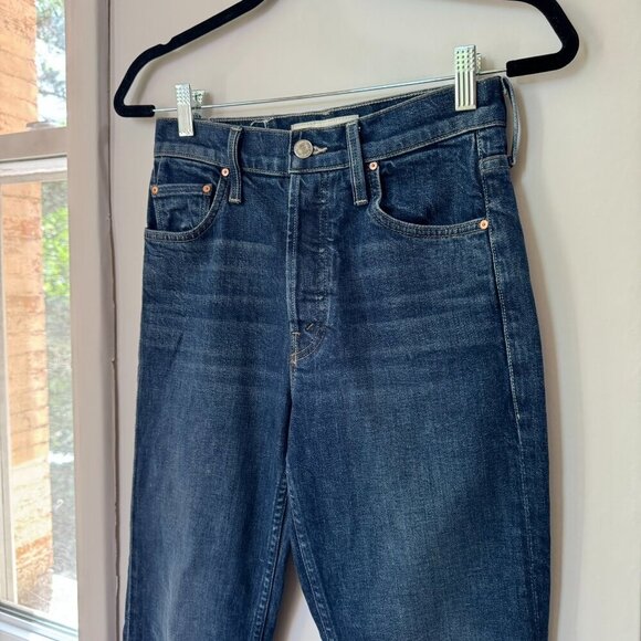 MOTHER Superior The Tomcat Ankle Jeans Straight Leg in Cannonball Blue Denim - Picture 4 of 13